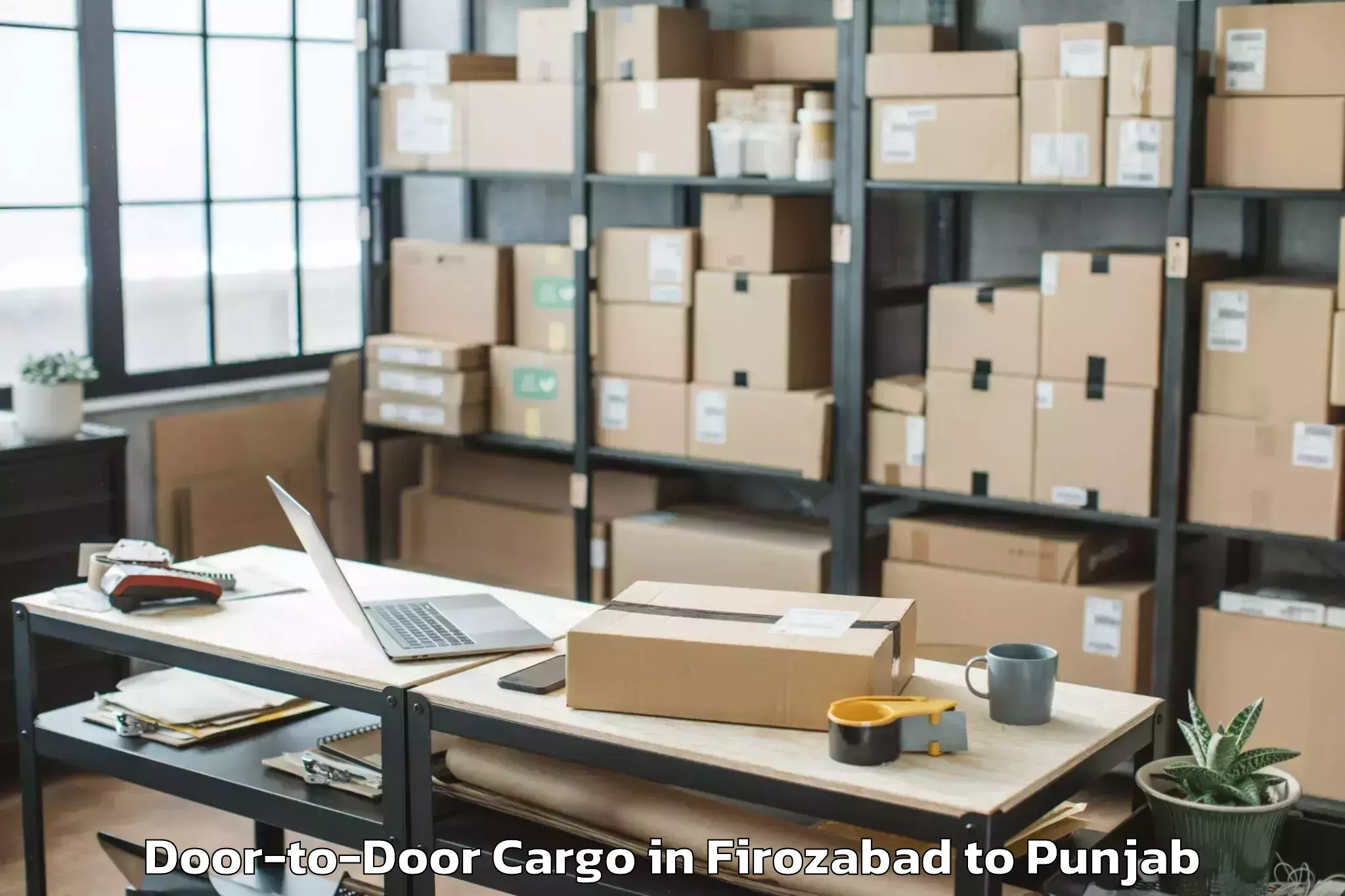 Top Firozabad to Dera Baba Nanak Door To Door Cargo Available